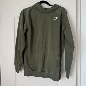 Army green gymshark hoodie gymwear